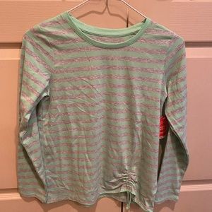 Girl’s grey and mint long sleeved shirt